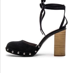 Seychelles "Drift" Ankle Tie Suede Pump Heel